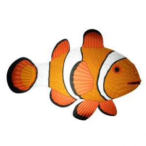 Coral Clownfish Metal Decal Sticker JAT Creative Products