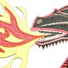 Fireball Dragon Metal Sticker Decal