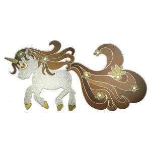 Sparkles Unicorn Metal Sticker Decal
