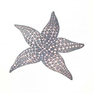 Violet Starfish Metal Sticker Decal
